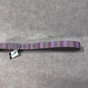 Cuater TravisMathew Houdini Belt Mens 42 Maroon Striped Canvas Reversible Preppy